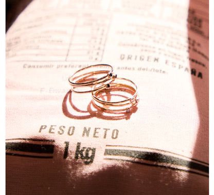 LE CARRE' - ANELLO MULTIFILI ORO GIALLO E DIAMANTI