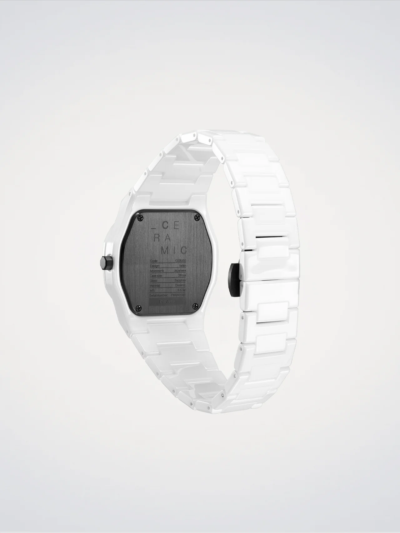 OROLOGIO CERAMICA PURE WHITE 37MM