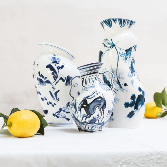 SELETTI - VASO DIESEL IN PORCELLANA CLASSIC ON ACID KING WEN