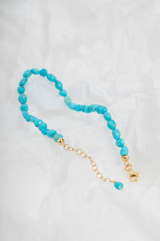 SOARA - BRACCIALE IN TURCHESE SFERE IRREGOLARI