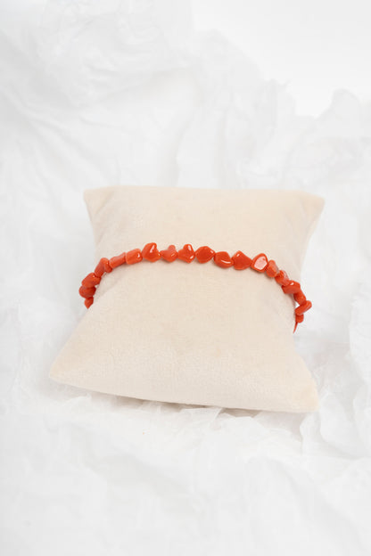 SOARA - BRACCIALE IN CORALLO SFERE LISCE IRREGOLARI