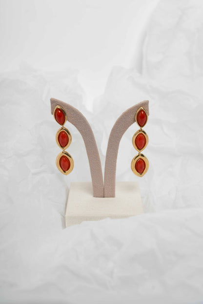 SOARA - ORECCHINI PENDENTI IN CORALLO