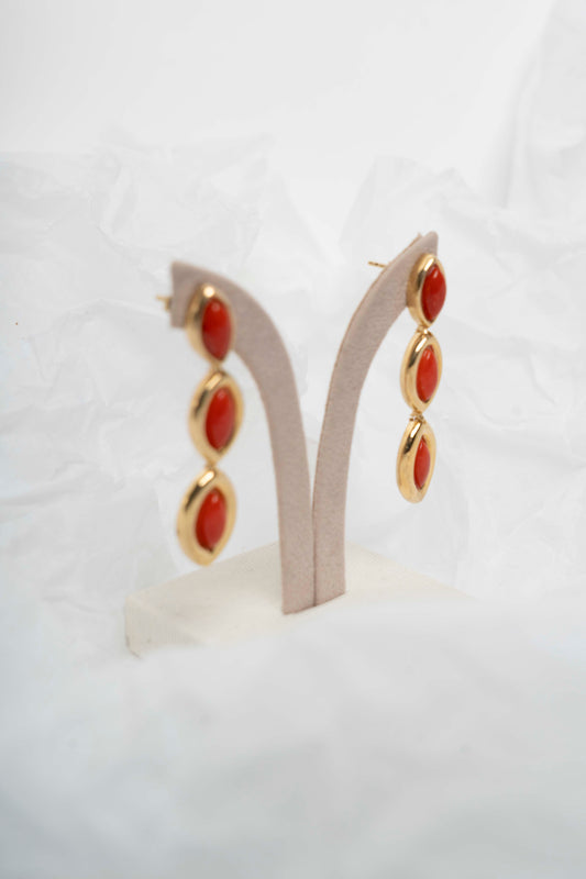 SOARA - ORECCHINI PENDENTI IN CORALLO