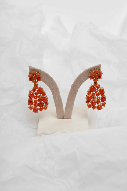 SOARA - ORECCHINI PENDENTI IN CORALLO