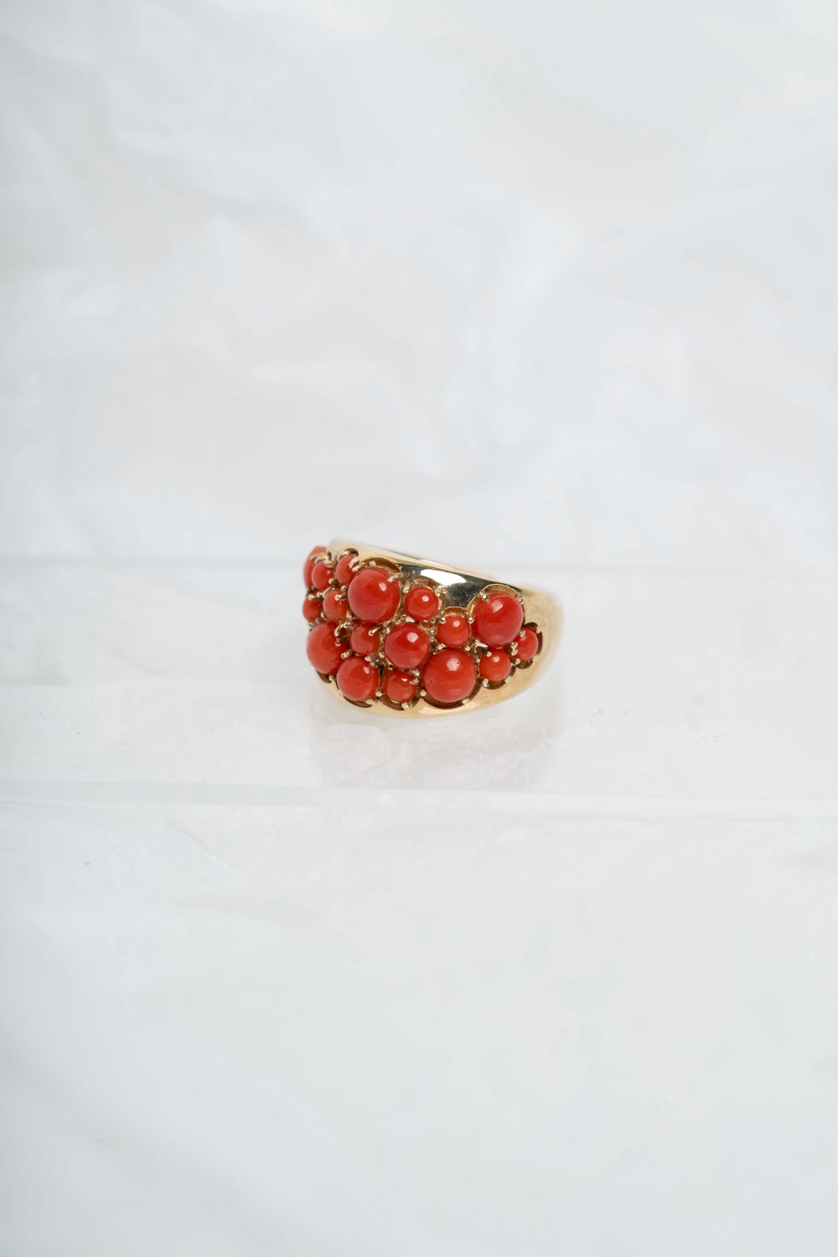 SOARA - ANELLO IN ARGENTO CORALLO