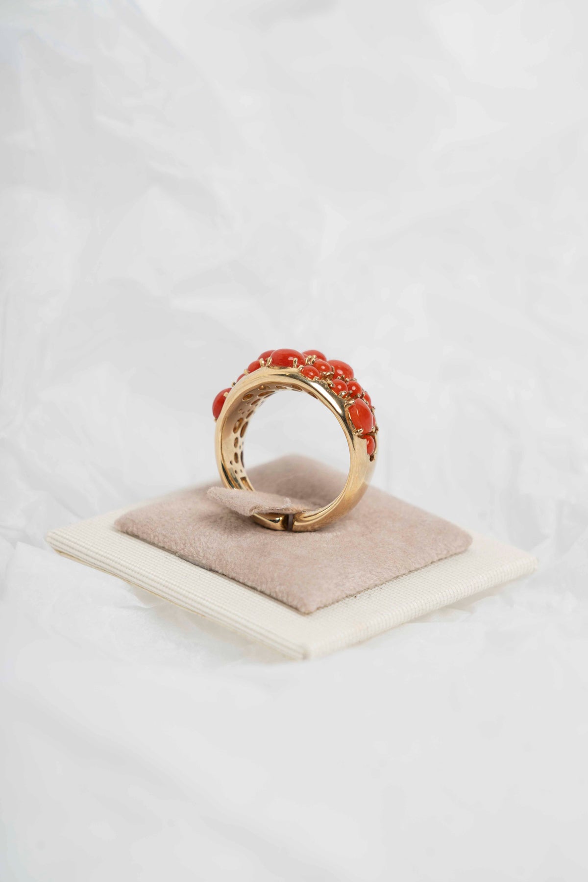 SOARA - ANELLO IN ARGENTO CORALLO