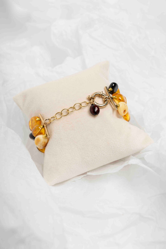 SOARA - BRACCIALE MULTIFILI IN AMBRA