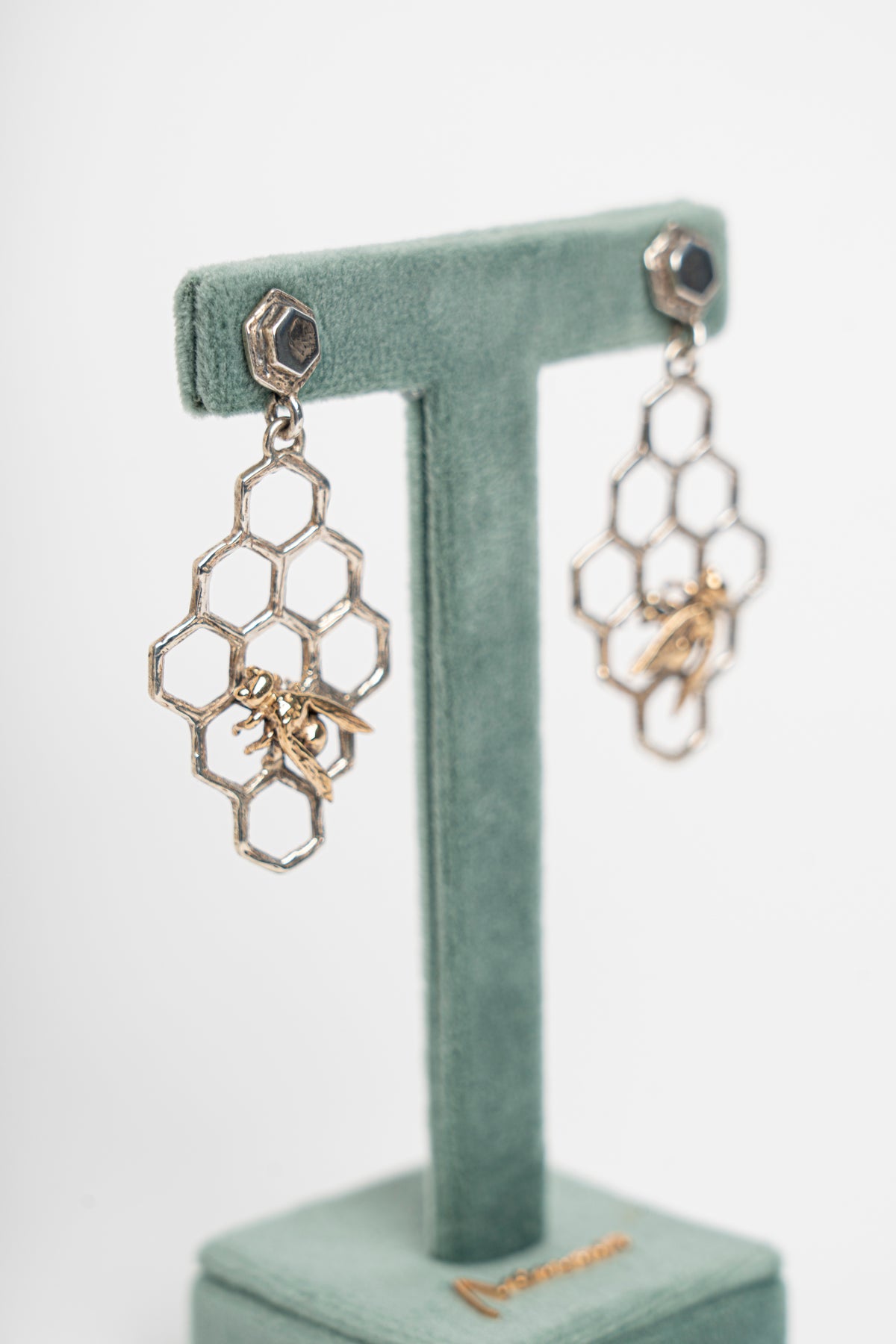 NEMORIS -  ORECCHINI ALVEARE ARGENTO E BRONZO