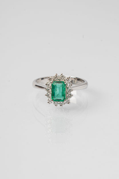 SAR GIOIELLI - ANELLO SMERALDO E DIAMANTI