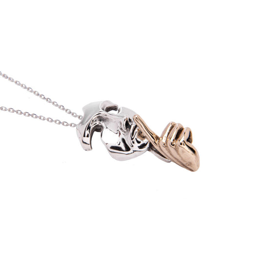 COLLANA SHUT UP -  ARGENTO E BRONZO