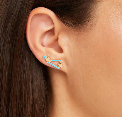 VALENTINA FERRAGNI - ORECCHINO MONO TIFFANY E ARGENTO DORATO