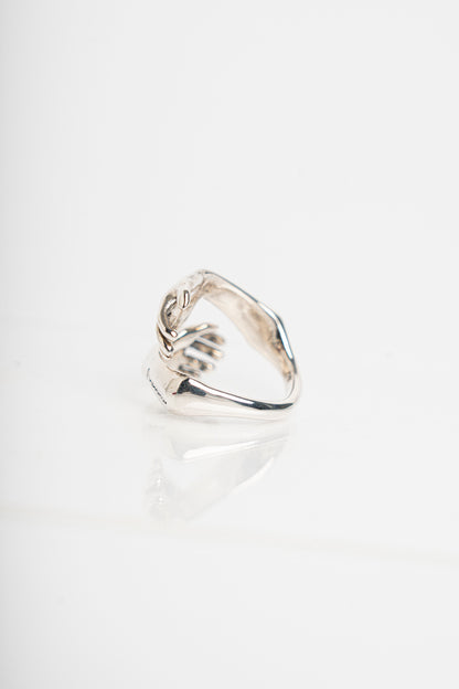 NEMORIS -  ANELLO IN ARGENTO ABBRACCIO