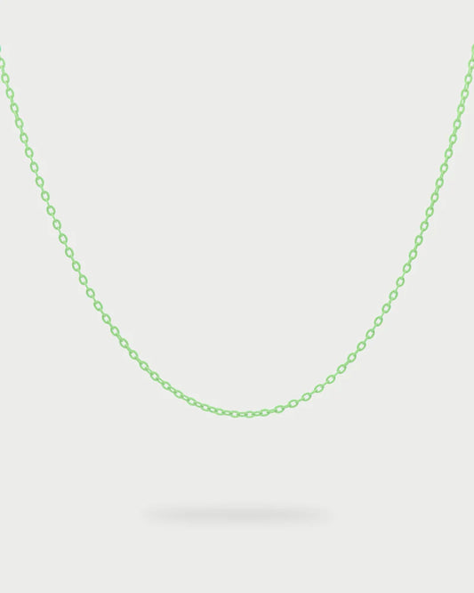 CHARM BAR - COLLANA GIROCOLLO SMALTATA VERDE MENTA