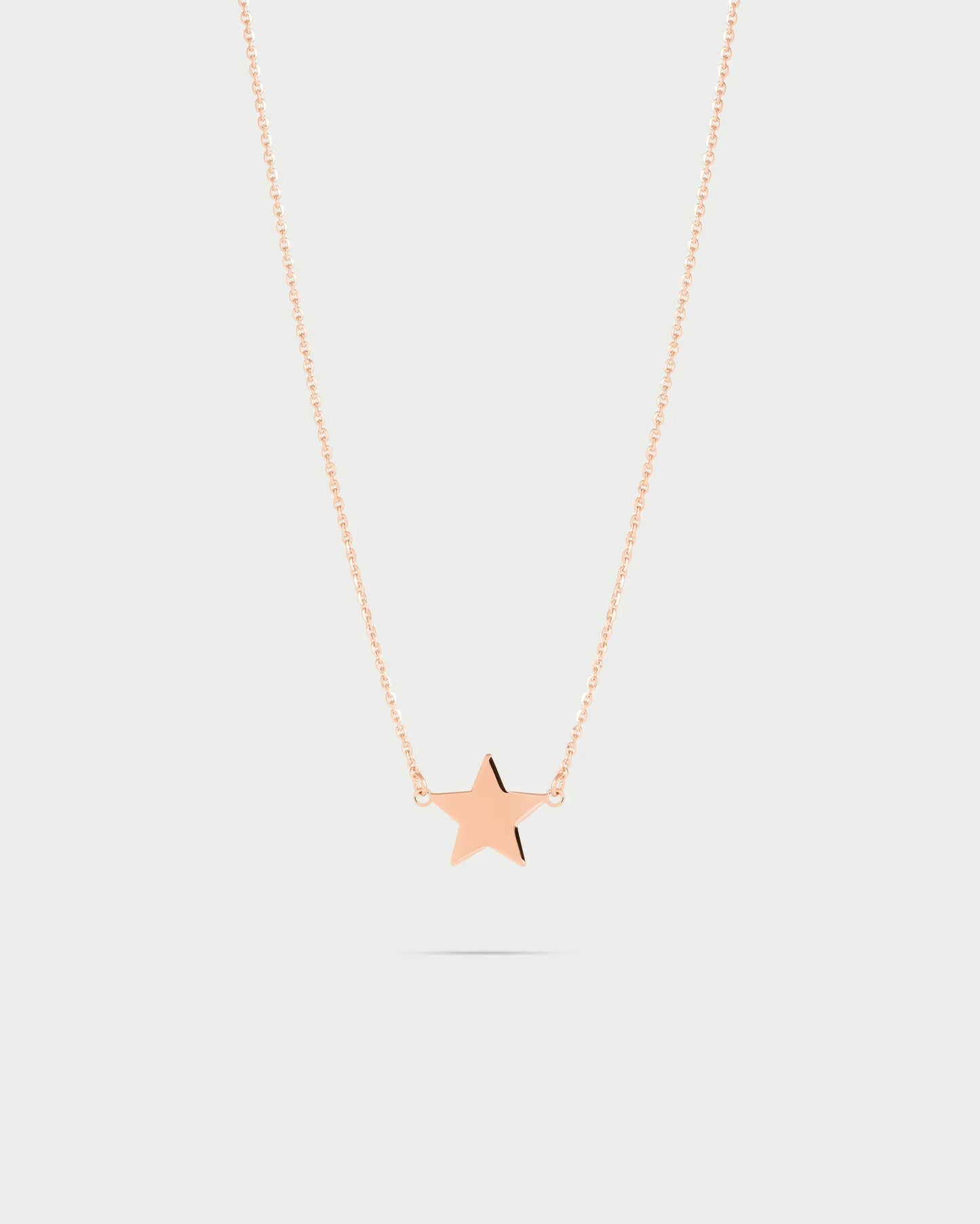 GIROCOLLO ARGENTO ROSE' CON STELLA A SPECCHIO