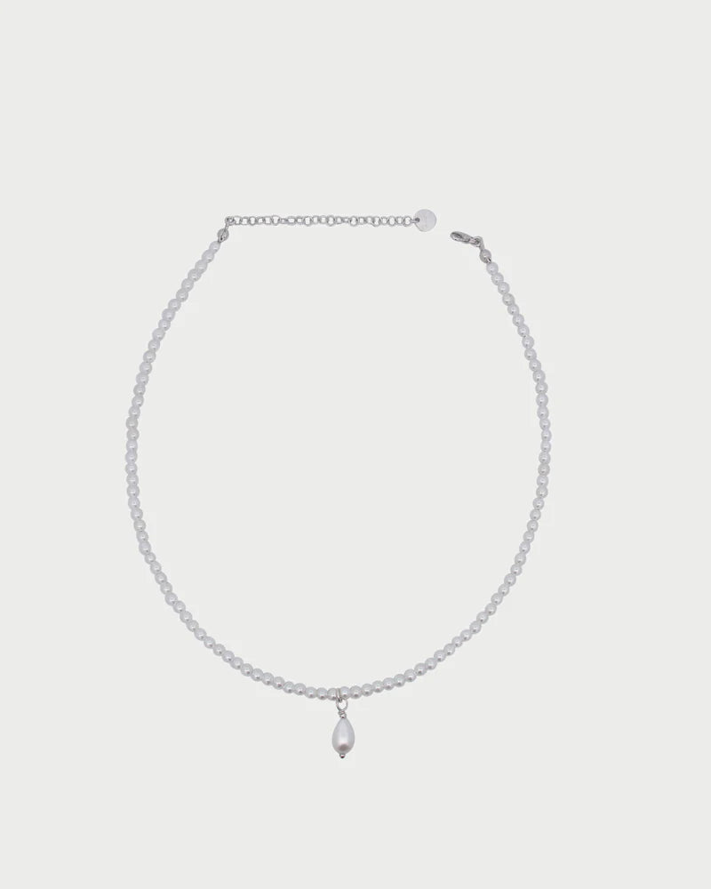 RDM- COLLANA GIROCOLLO FILO DI PERLE E PENDENTE CENTRALE