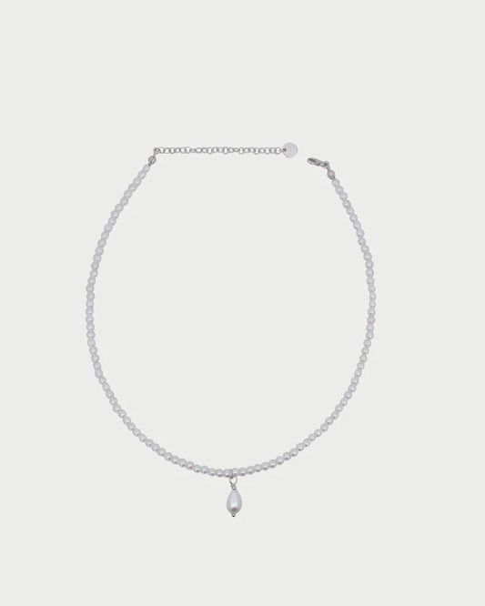 RDM- COLLANA GIROCOLLO FILO DI PERLE E PENDENTE CENTRALE