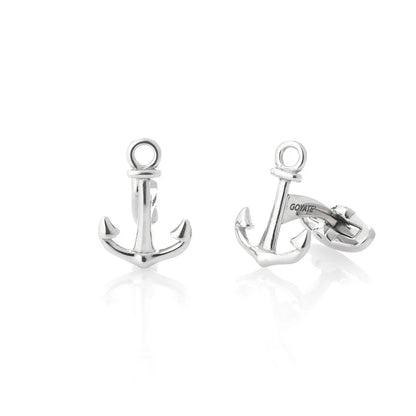 GOYATE' - GEMELLI UOMO IN ACCIAIO CON ANCORA