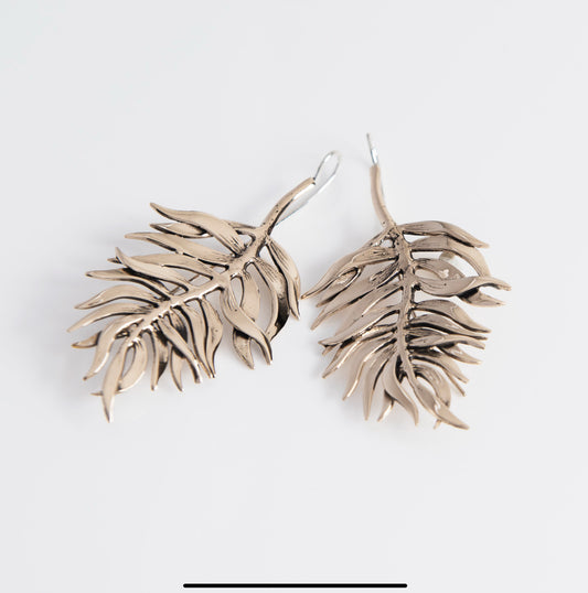 NEMORIS - ORECCHINI FELCE BRONZO