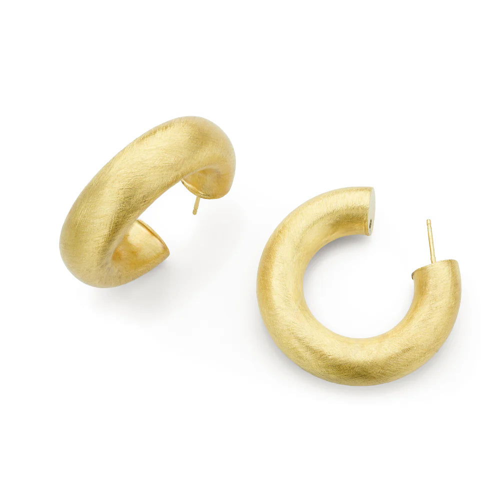 LDMO - ORECCHINI CERCHIO RIGIDO VIVIAN ARGENTO DORATO