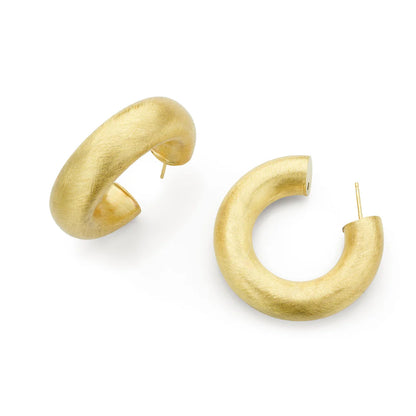 LDMO - ORECCHINI CERCHIO RIGIDO VIVIAN ARGENTO DORATO