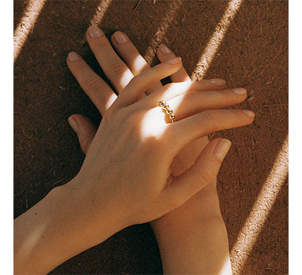 LE CARRE' - ANELLO ORO GIALLO A PALLINE