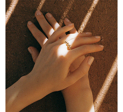 LE CARRE' - ANELLO ORO GIALLO A PALLINE