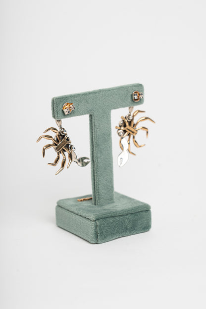 NEMORIS -  ORECCHINI GRANCHI ARGENTO E BRONZO