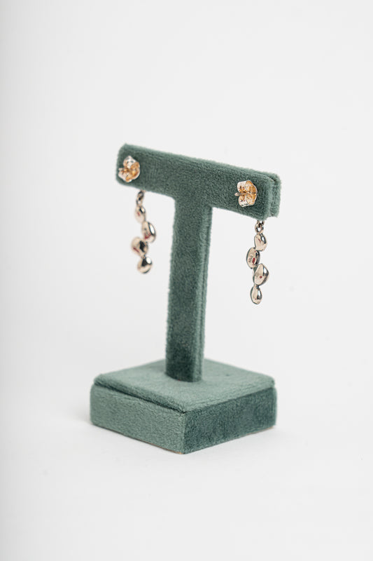 NEMORIS -  ORECCHINI CHICCHI DI CAFFE' IN ARGENTO