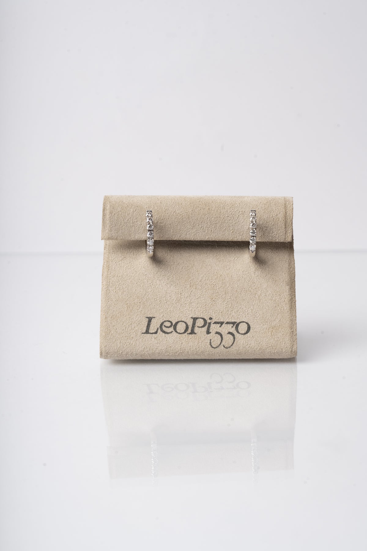 LEO PIZZO - ORECCHINI OVALI ORO BIANCO CONDIAMANTI