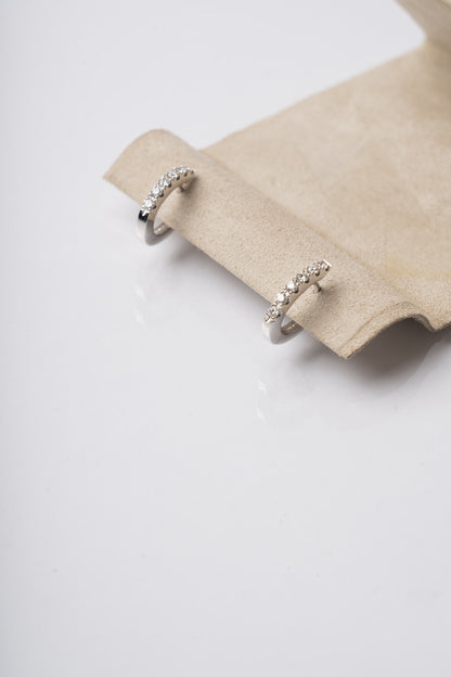 LEO PIZZO - ORECCHINI OVALI ORO BIANCO CONDIAMANTI