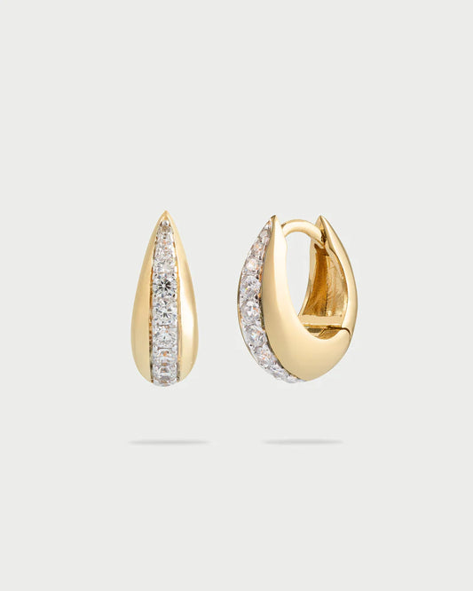 ORECCHINI GOCCIA ARGENTO DORATO CON ZIRCONI