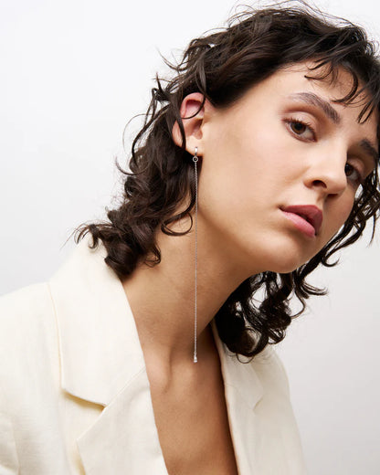 PIERCING ARGENTO RODIO TRE CUORI ZIRCONI