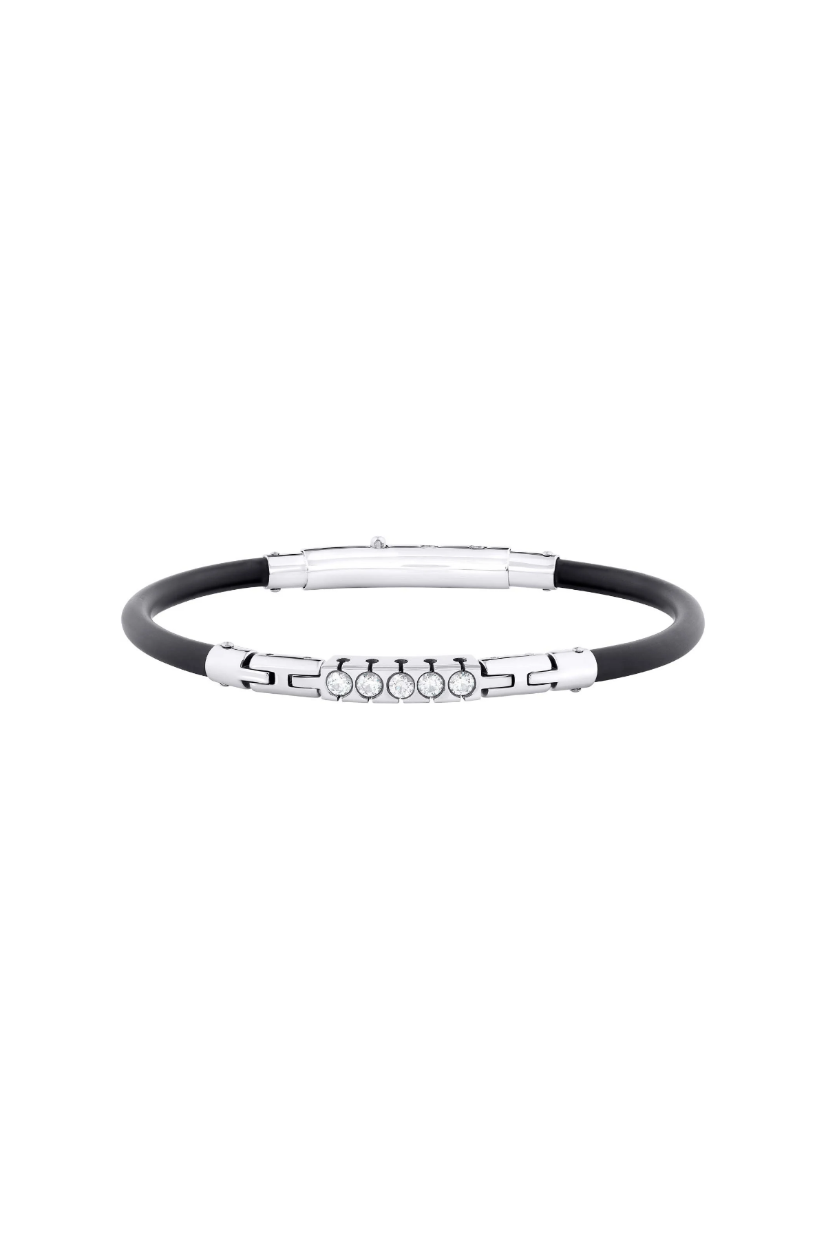 BIKKEMBERGS - BRACCIALE PERFORMANCE IN CAUCCIÙ E INSERTI IN ACCIAIO