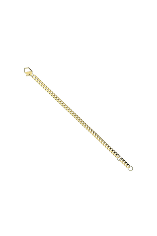 BIKKEMBERGS - BRACCIALE SKIN GROUMETTE IN ACCIAIO DORATO
