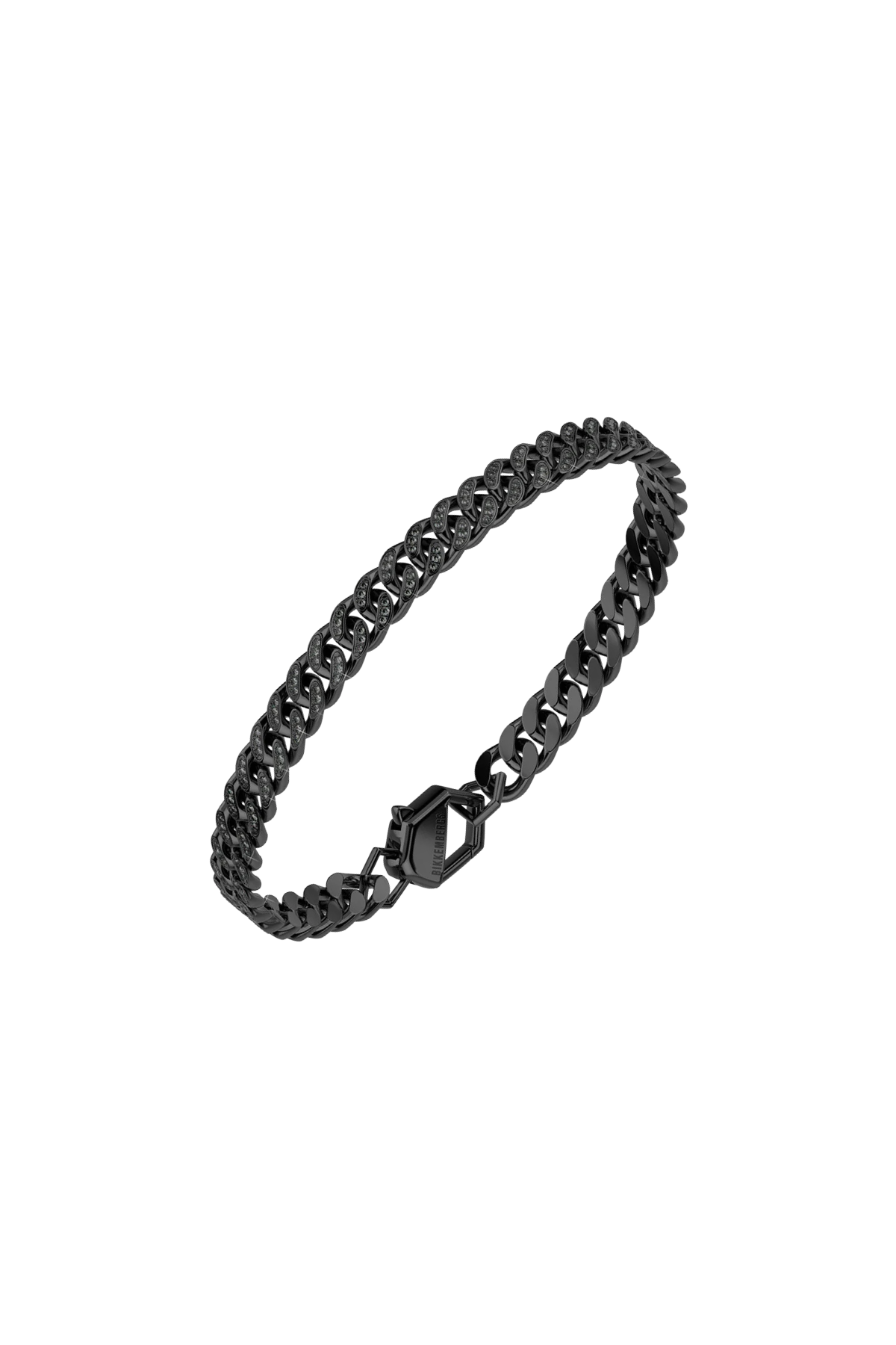 BIKKEMBERGS - BRACCIALE GROUMETTE IN ACCIAIO BRUNITO
