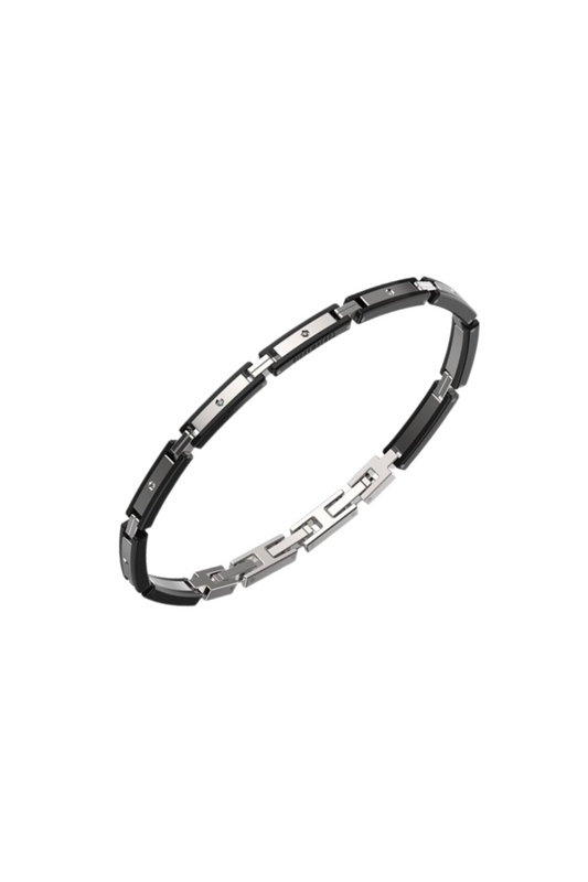 BIKKEMBERGS - BRACCIALE PERFORMANCE IN ACCIAIO BRUNITO