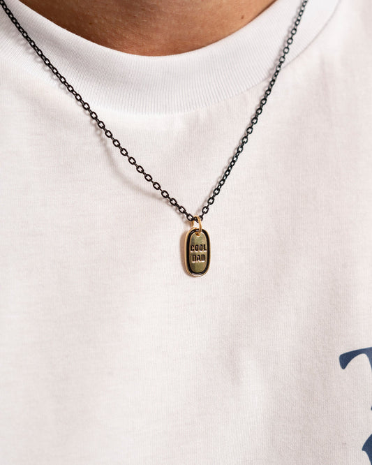 CHARM BAR - CIONDOLO COOL DAD SMALTO NERO