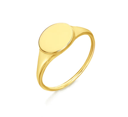 LE CARRE' - ANELLO CHEVALIER OVALE IN ORO GIALLO