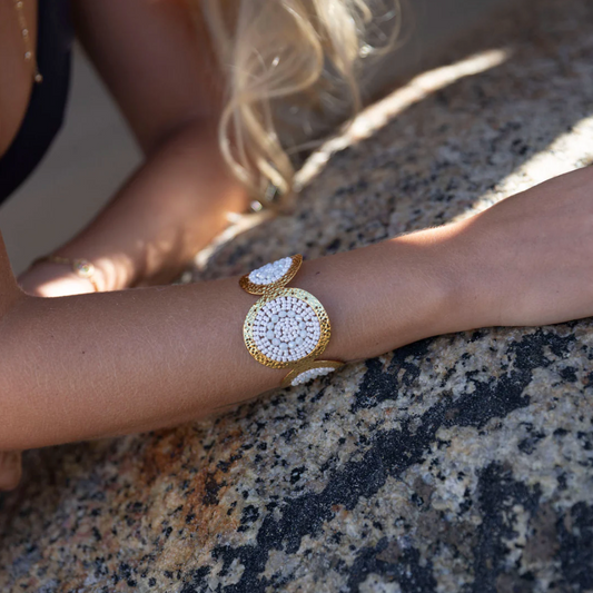 SANTIBE' - USHUAIA CUFF BRACCIALE WHITE