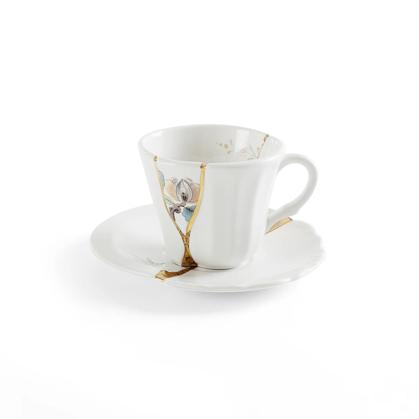 TAZZA CAFFE'CON PIATTINO COLLEZIONE KINTSUGI