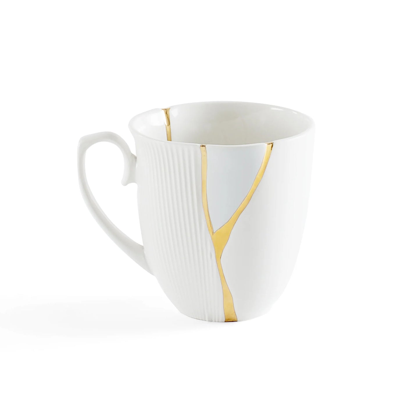 TAZZA LATTE KINTSUGI PORCELLANA ORO 24 KT