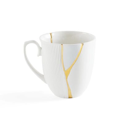 TAZZA LATTE KINTSUGI PORCELLANA ORO 24 KT