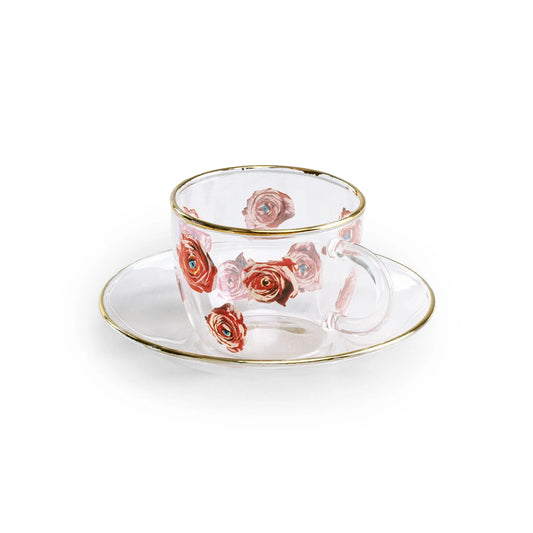 TAZZINA CAFFE' - COFFE CUP ROSES