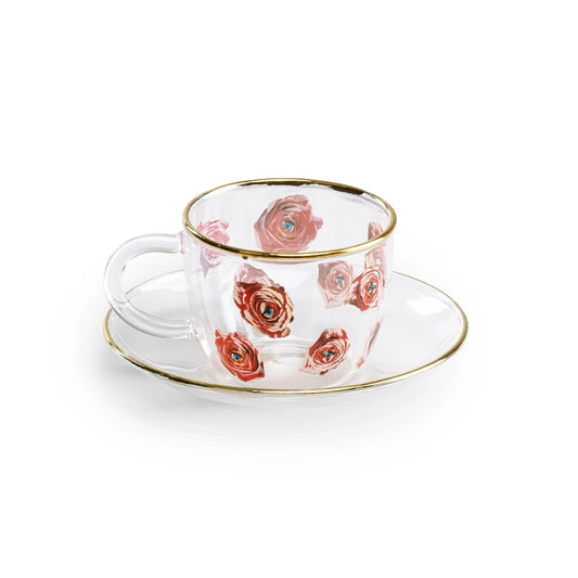 TAZZINA CAFFE' - COFFE CUP ROSES