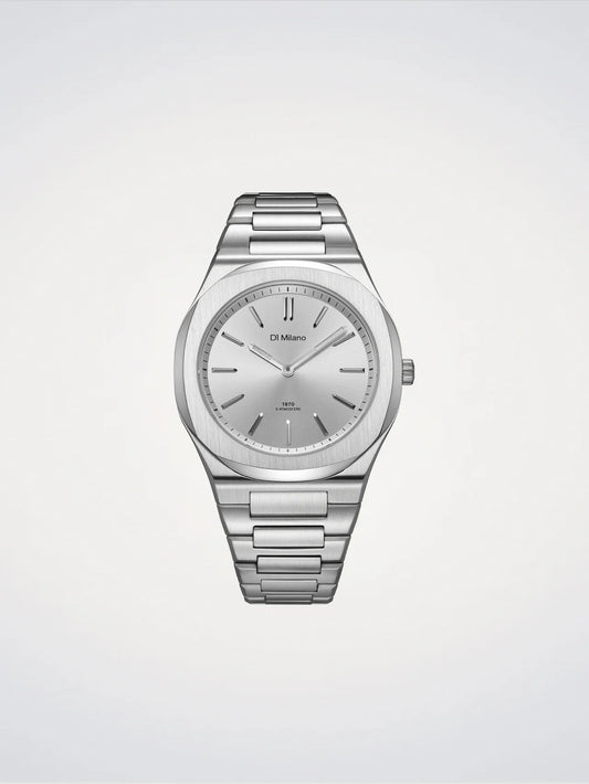 D1 MILANO -  GROOVY SILVER ULTRA THIN 39 MM