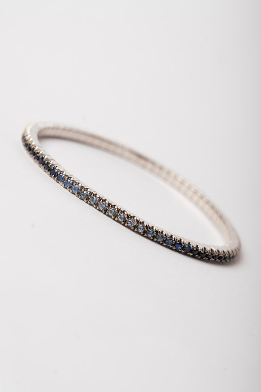 MANO J - TENNIS ELASTICO ORO BIANCO E ZAFFIRI SFUMATI