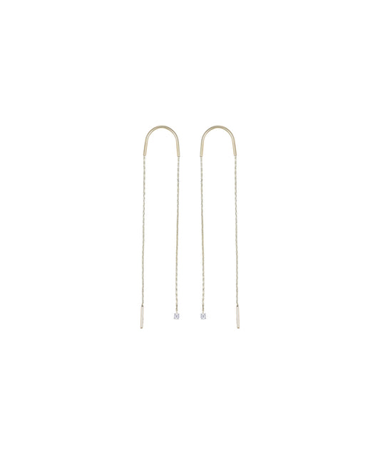 MAGIC WIRE - ORECCHINI PENDENTI ORO E DIAMANTI