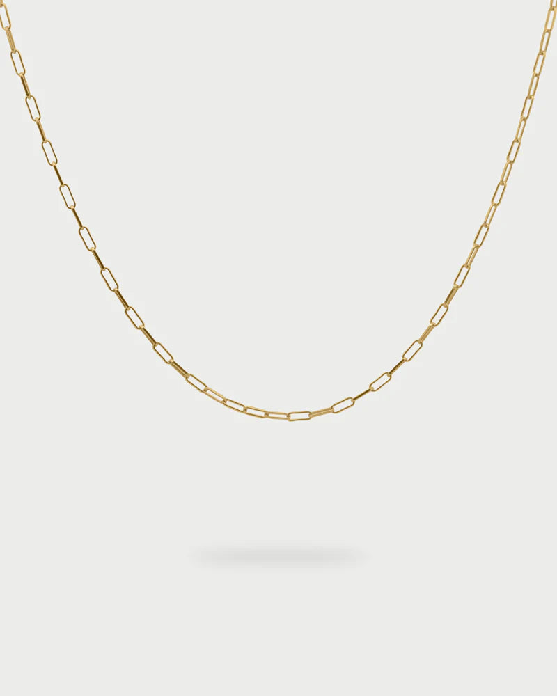 CHARM BAR - COLLANA GIROCOLLO DORATA MAGLIA ALLUNGATA