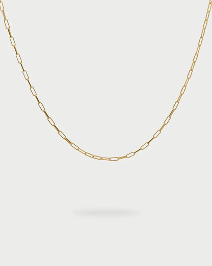 CHARM BAR - COLLANA GIROCOLLO DORATA MAGLIA ALLUNGATA