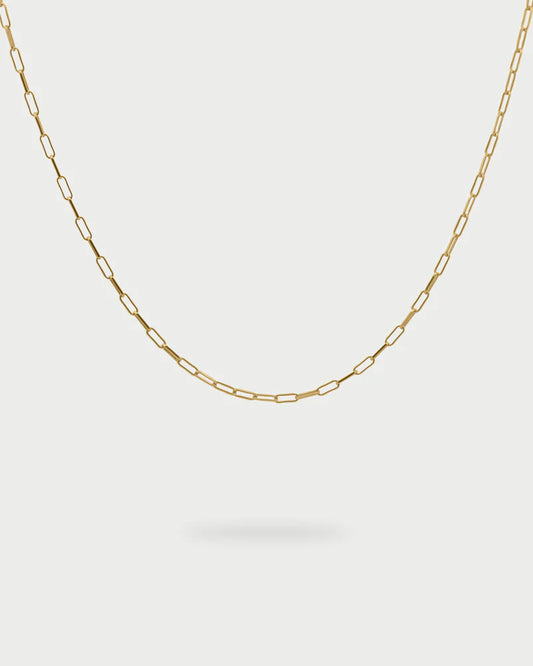 CHARM BAR - COLLANA GIROCOLLO DORATA MAGLIA ALLUNGATA